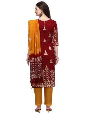 multi colored cotton suit combos unstitched - 17628202 - Standard Image - 3