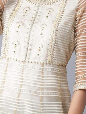 striped anarkali ethnic dress - 17628225 - Standard Image - 4