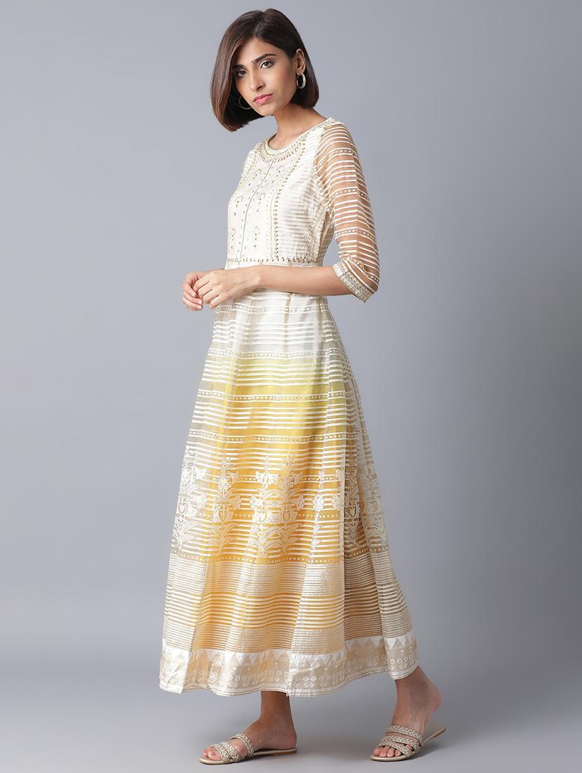 striped anarkali ethnic dress - 17628225 - Zoom Image - 2