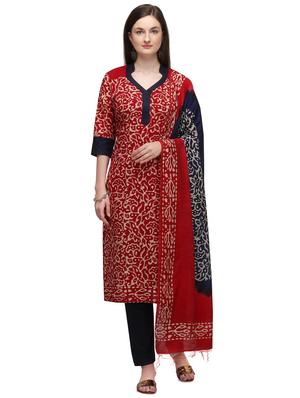 multi colored cotton suit combos unstitched - 17628237 - Standard Image - 4