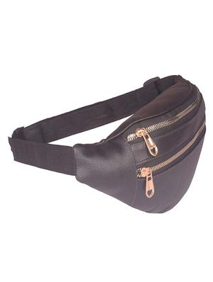 black leatherette (pu) regular sling bag - 17628371 - Standard Image - 4