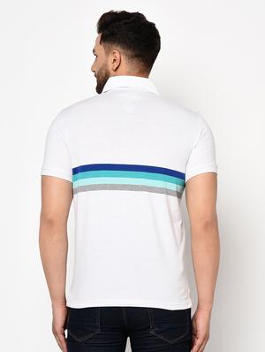 white striped polo t-shirt - 17628413 - Standard Image - 3
