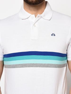 white striped polo t-shirt - 17628413 - Standard Image - 5