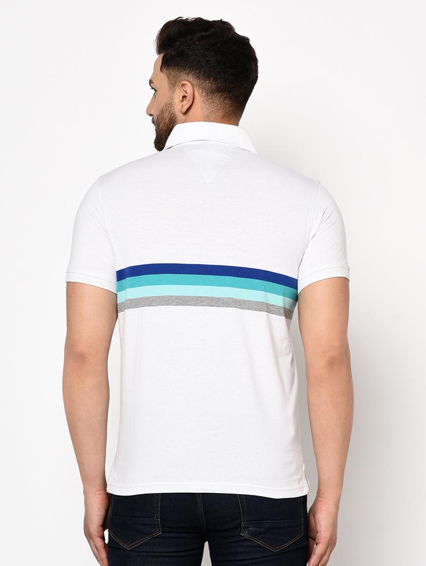 white striped polo t-shirt - 17628413 - Zoom Image - 3