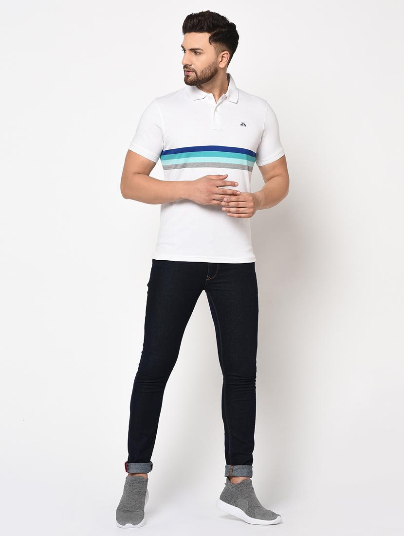 white striped polo t-shirt - 17628413 - Zoom Image - 4