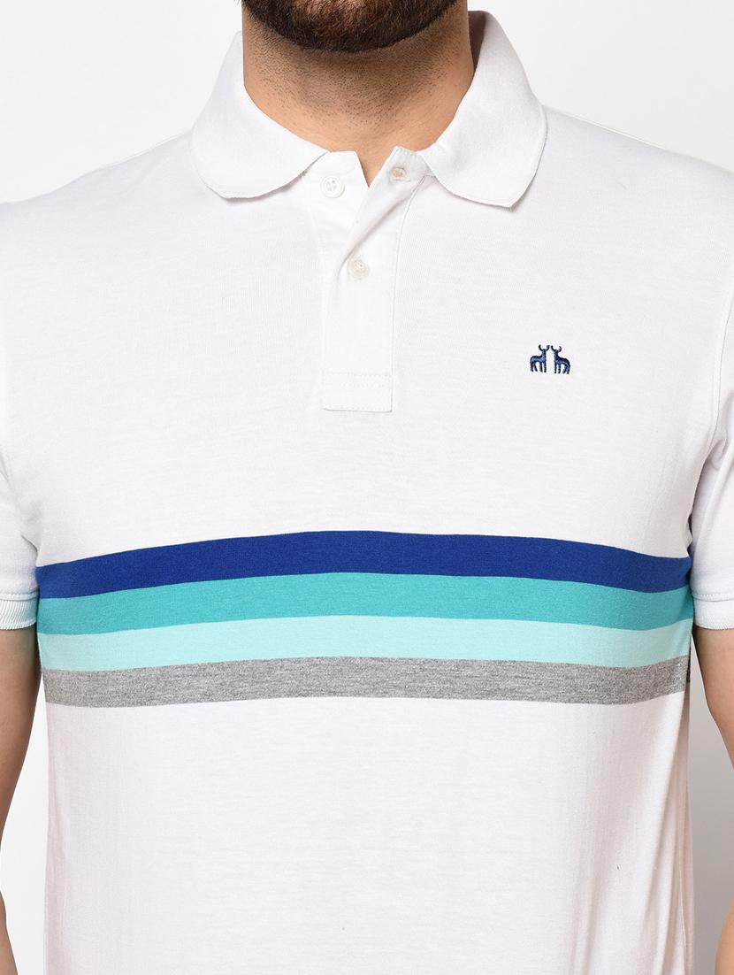 white striped polo t-shirt - 17628413 - Zoom Image - 5
