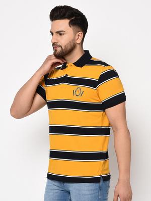 yellow striped polo t-shirt - 17628414 - Standard Image - 2