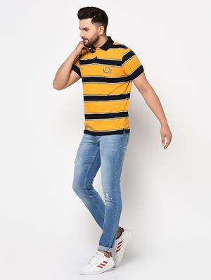 yellow striped polo t-shirt - 17628414 - Standard Image - 4