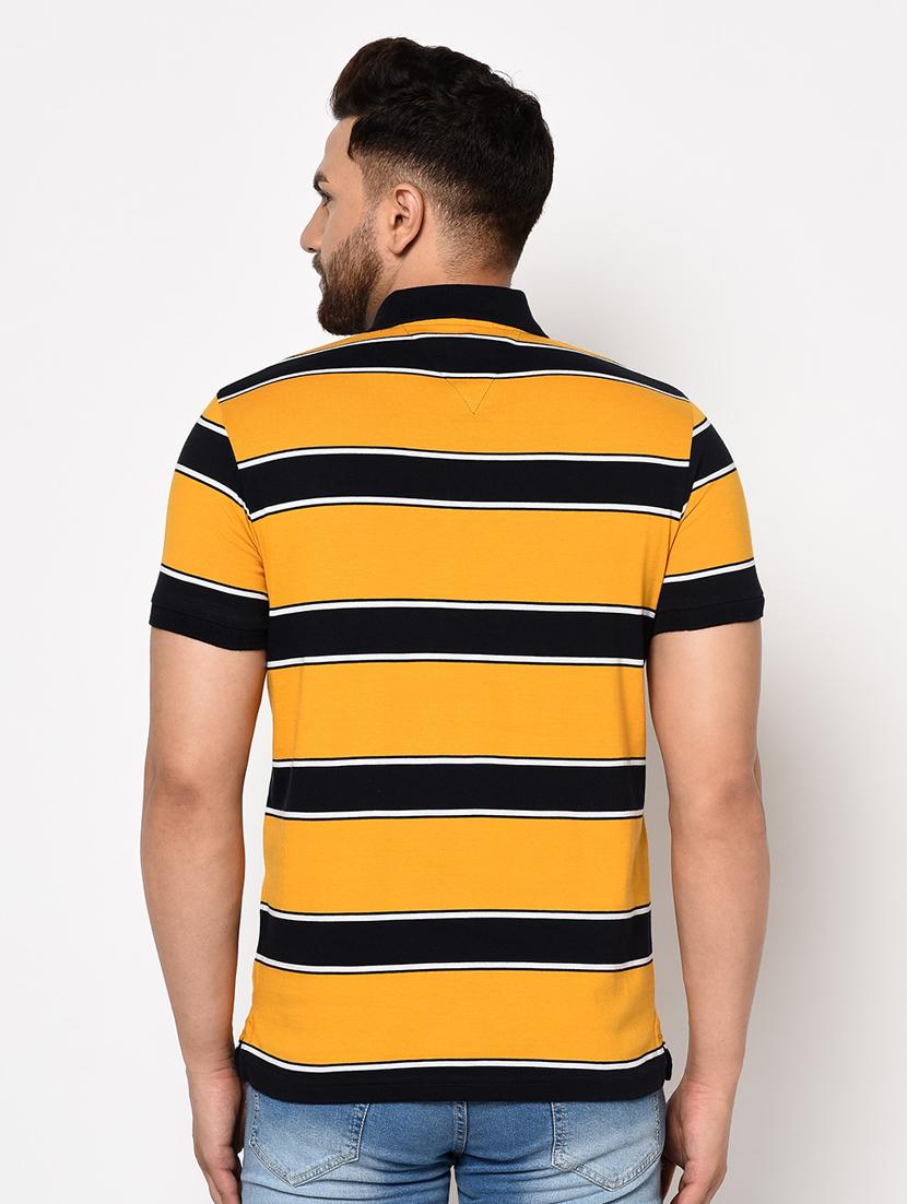 yellow striped polo t-shirt - 17628414 - Zoom Image - 3