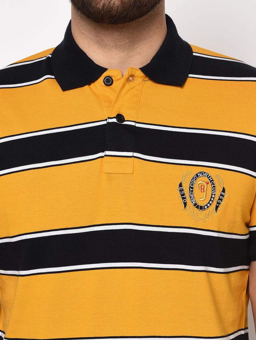 yellow striped polo t-shirt - 17628414 - Zoom Image - 5