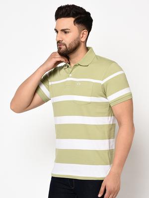 green striped polo t-shirt - 17628415 - Standard Image - 2