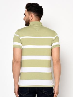 green striped polo t-shirt - 17628415 - Standard Image - 3