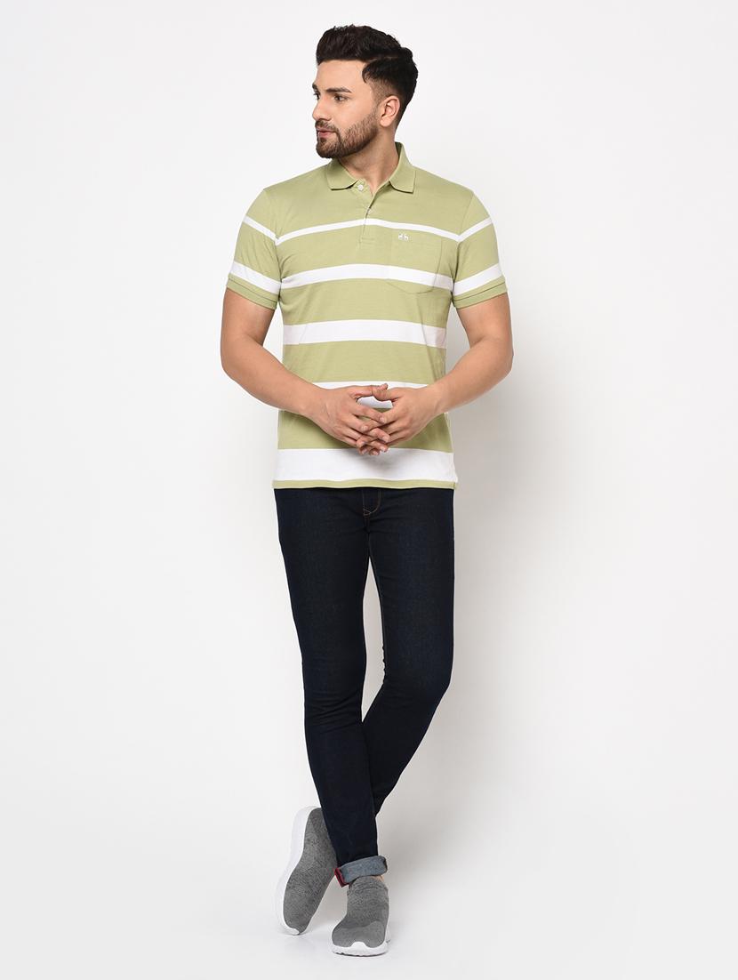 green striped polo t-shirt - 17628415 - Zoom Image - 4