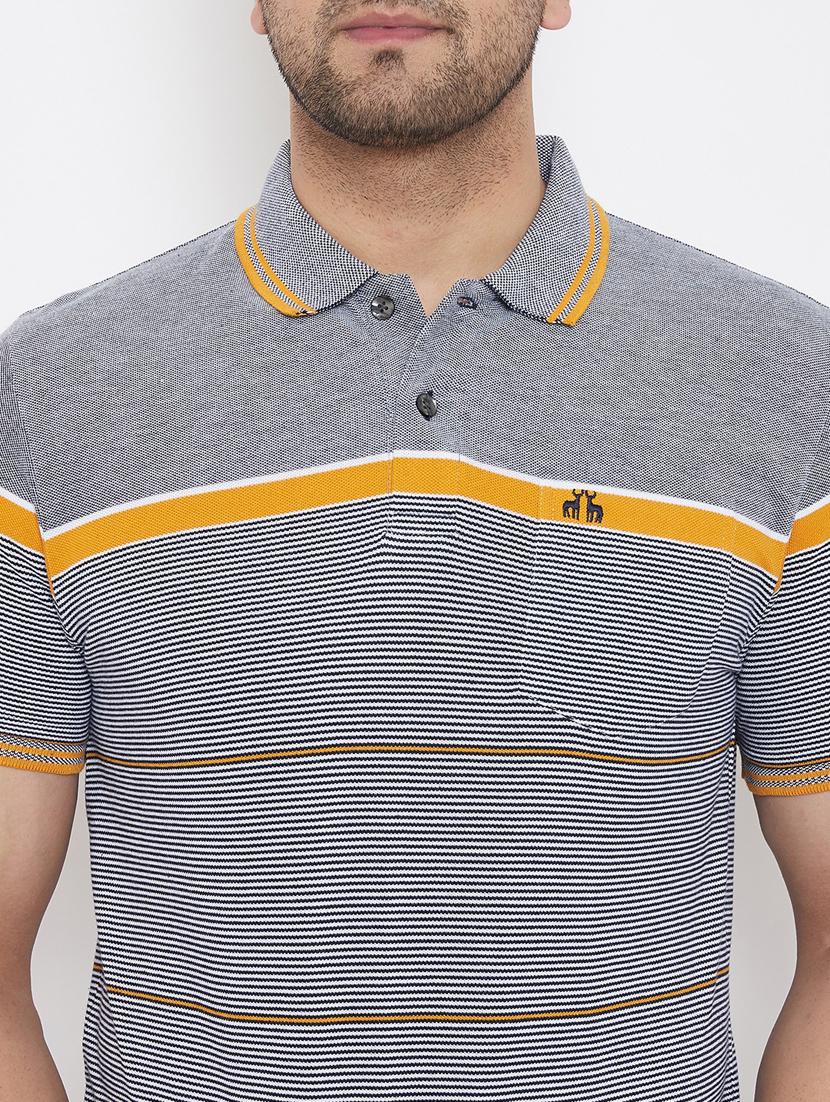 grey striped polo t-shirt - 17628447 - Zoom Image - 5
