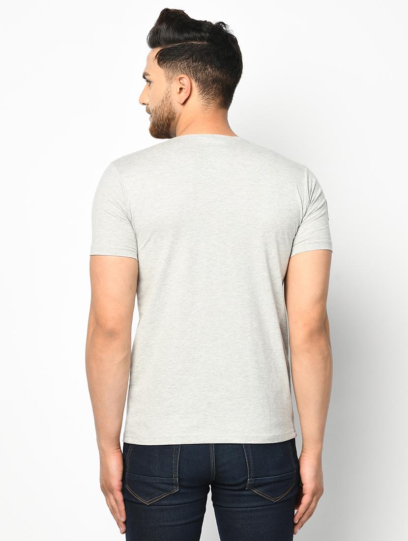 grey solid t-shirt - 17628458 - Zoom Image - 3