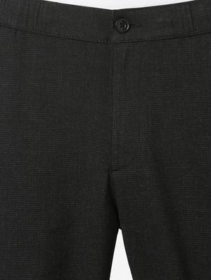 grey checkered flat front casual trouser - 17628535 - Standard Image - 5