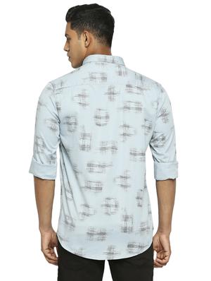 blue printed casual shirt - 17628602 - Standard Image - 3
