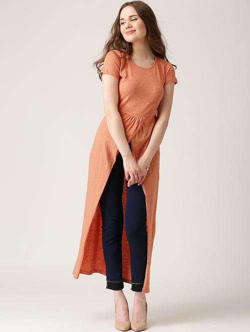 round neck long tunic - 17628750 - Standard Image - 1