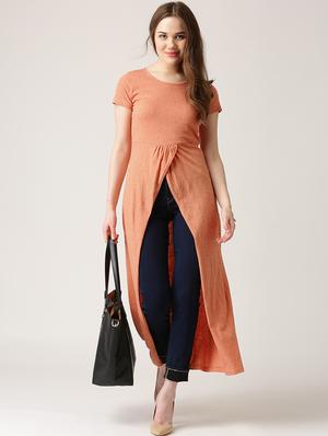 round neck long tunic - 17628750 - Standard Image - 2