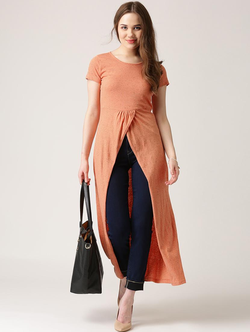 round neck long tunic - 17628750 - Zoom Image - 2