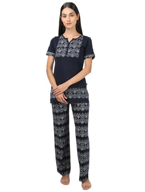 printed nightwear pyjama set - 17629089 - Standard Image - 1