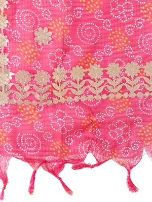 pink cotton kota doria dupatta - 17629169 - Standard Image - 2