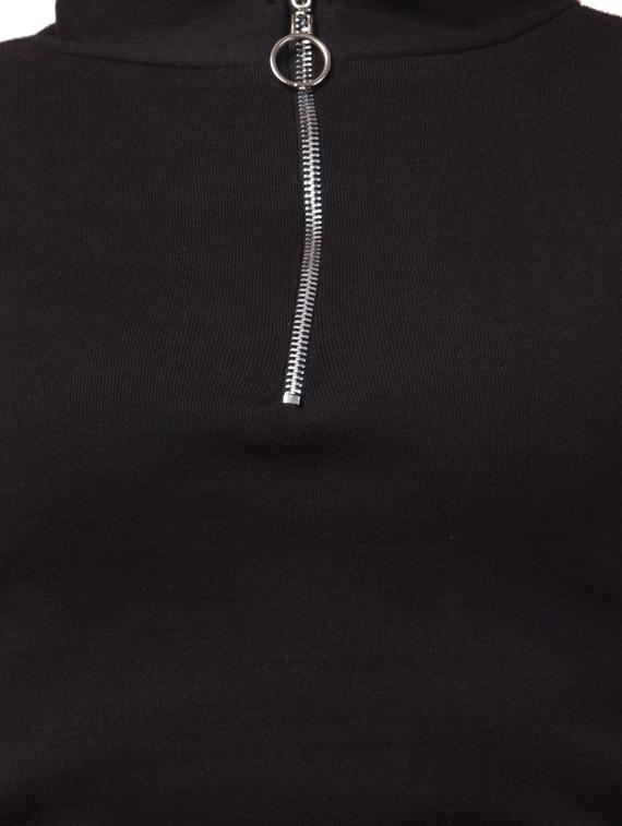 zipper neck solid top - 17629381 - Zoom Image - 5