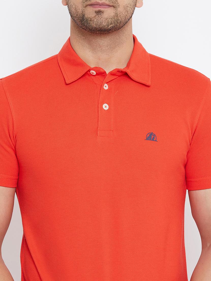 orange solid polo t-shirt - 17629479 - Zoom Image - 5
