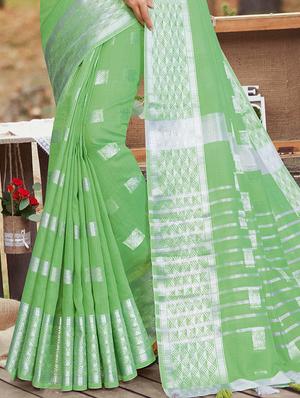 zari work woven saree with blouse - 17629583 - Standard Image - 2
