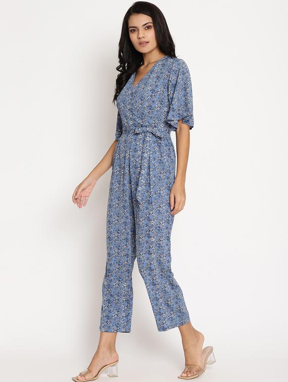 tie front full leg jumpsuit - 17629722 - Zoom Image - 2