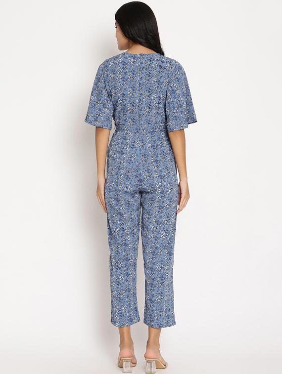 tie front full leg jumpsuit - 17629722 - Zoom Image - 3