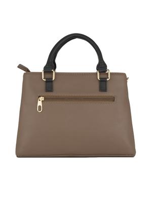 brown leatherette (pu) regular handbag - 17630281 - Standard Image - 3