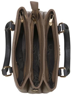 brown leatherette (pu) regular handbag - 17630281 - Standard Image - 4