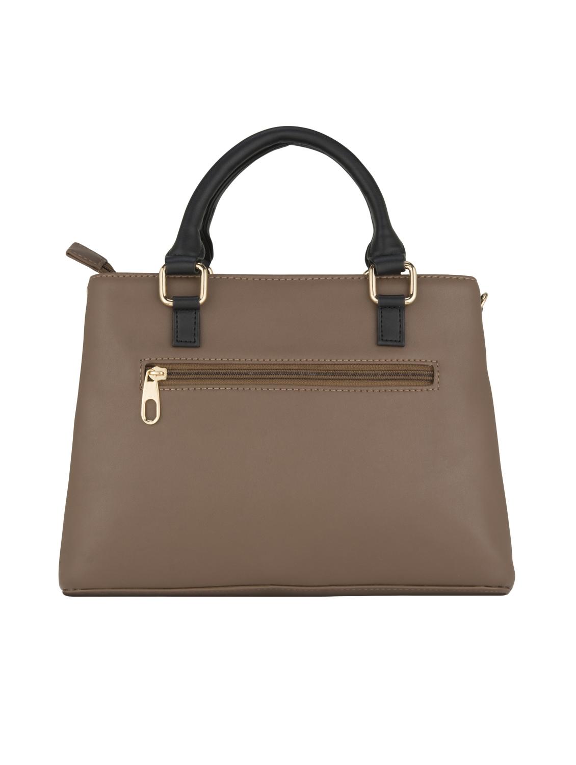 brown leatherette (pu) regular handbag - 17630281 - Zoom Image - 3