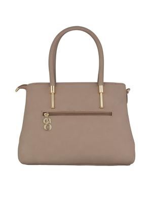 beige leatherette (pu) regular handbag - 17630286 - Standard Image - 3