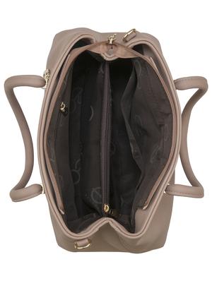 beige leatherette (pu) regular handbag - 17630286 - Standard Image - 4