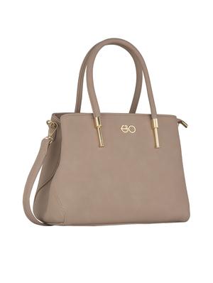 beige leatherette (pu) regular handbag - 17630286 - Standard Image - 5