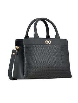 black leatherette (pu) regular handbag - 17630294 - Standard Image - 5