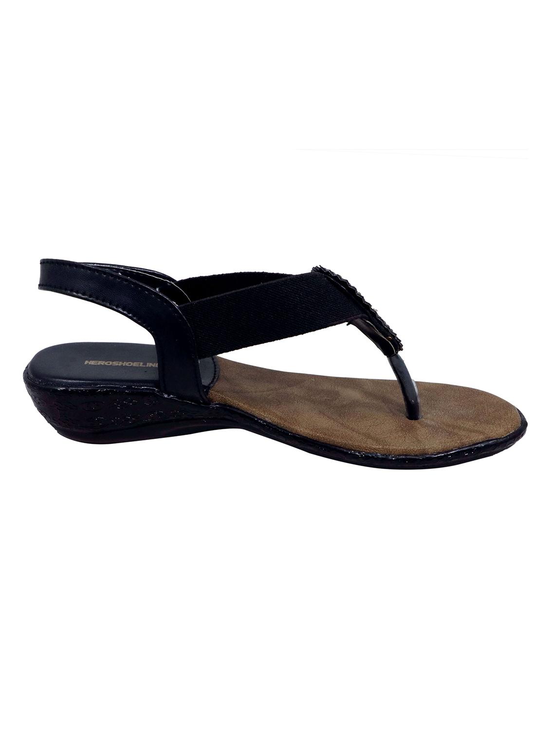 black synthetic back strap sandals - 17630497 - Zoom Image - 2