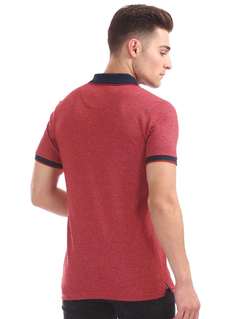red self design polo t-shirt - 17630520 - Zoom Image - 3