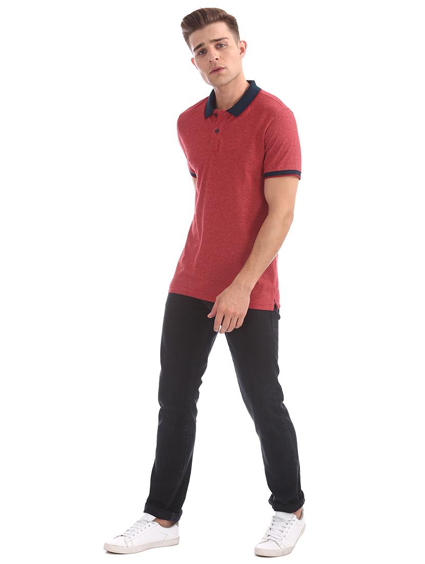 red self design polo t-shirt - 17630520 - Zoom Image - 4
