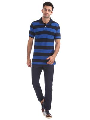 blue striped polo t-shirt - 17630525 - Standard Image - 4