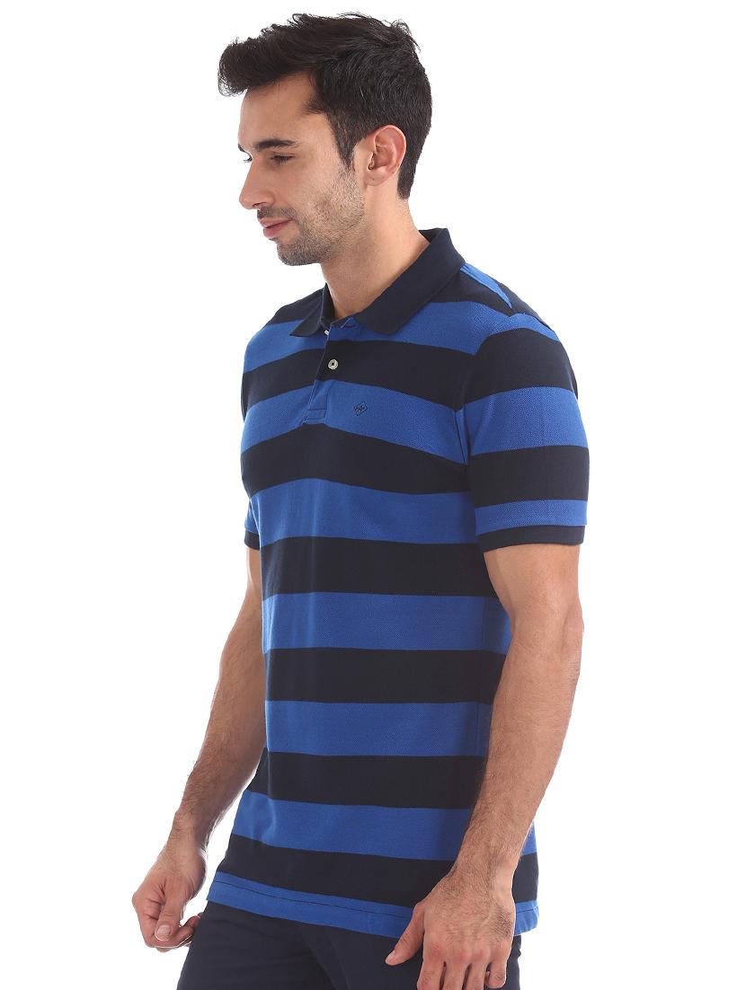 blue striped polo t-shirt - 17630525 - Zoom Image - 2