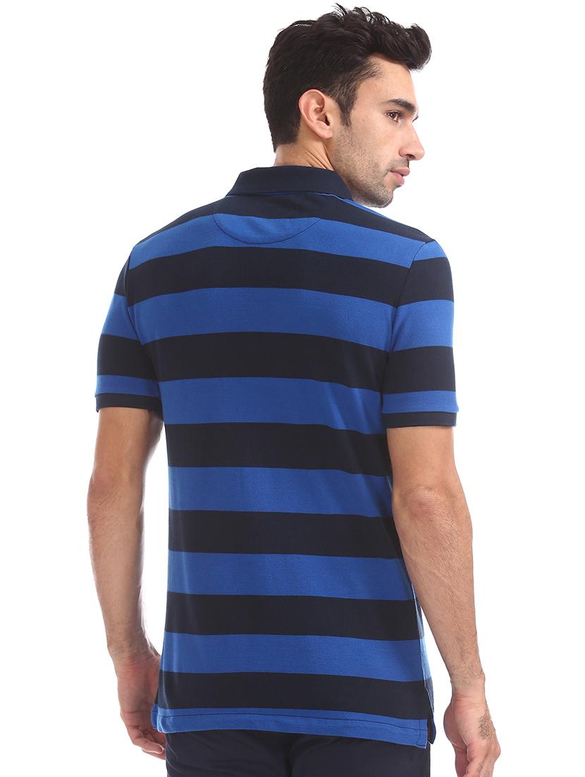 blue striped polo t-shirt - 17630525 - Zoom Image - 3
