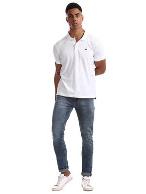 white printed polo t-shirt - 17630736 - Standard Image - 4
