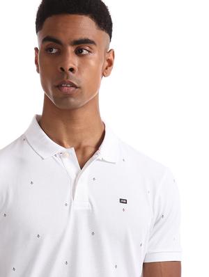 white printed polo t-shirt - 17630736 - Standard Image - 5
