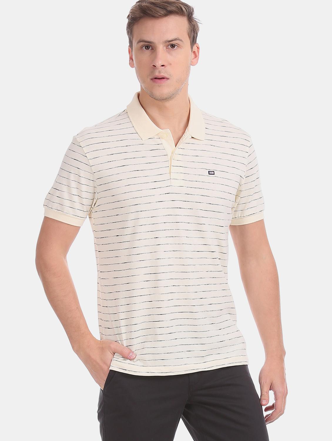 white striped polo t-shirt - 17630784 - Zoom Image - 1