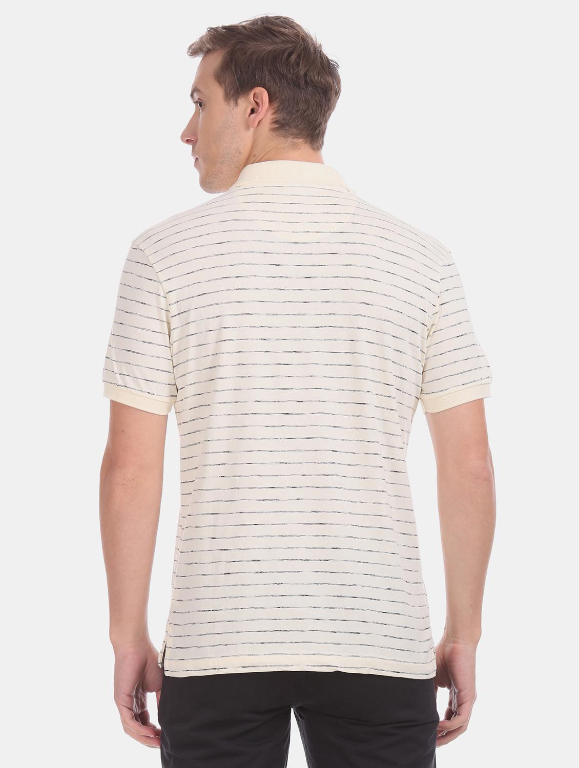 white striped polo t-shirt - 17630784 - Zoom Image - 3