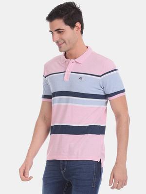 pink striped polo t-shirt - 17630787 - Standard Image - 2