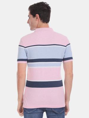 pink striped polo t-shirt - 17630787 - Standard Image - 3